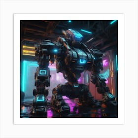 Futuristic Robot 84 Art Print