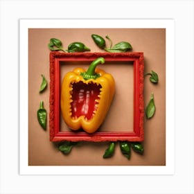 Pepper In A Frame 3 Art Print