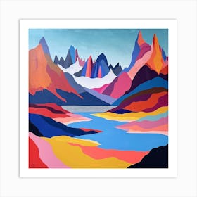 Colourful Abstract Los Glaciares National Park Argentina 3 Art Print