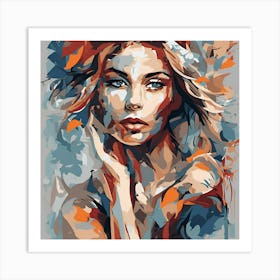 Woman'S Face Art Print