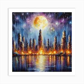 Night In Chicago Art Print