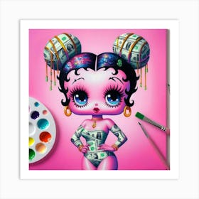 Money Money Money Betty Boop Art Print