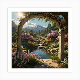 Garden In The Mountains Art Print