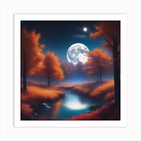 Harvest Moon Dreamscape 16 Art Print