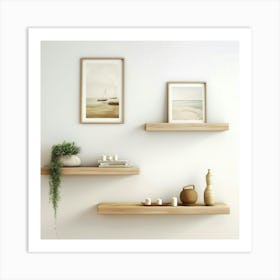 Three Floating Shelves Art Print