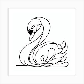 Swan Picasso style 8 Art Print