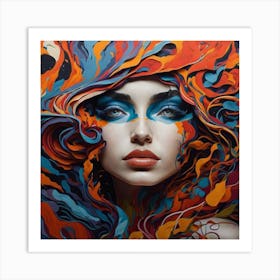 Face Of Colour Art Print