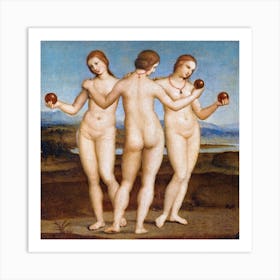 Three Graces, Raphael Art Print