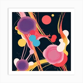 Abstract Modernist Colorful Blots 4 Art Print 1 Art Print