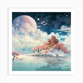 Mystical Mistletoe Melody Art Print