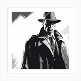 Man In Hat 1 Art Print