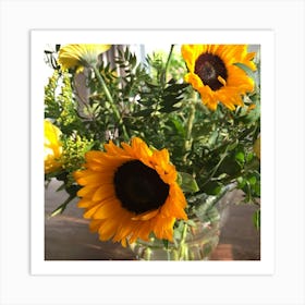 Sunflowers In A Vase Art Print