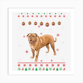 Mastiff Dog Ugly Xmas Design Matching Ugly Christmas Holiday Art Print