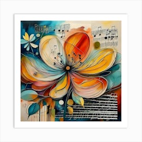 Flower Of Music 3 Art Print