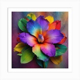 Rainbow Flower 4 Art Print