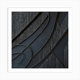 Black And White Abstract Painting 2 Art Print