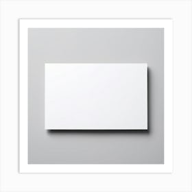 Blank White Poster On A Gray Wall 1 Art Print