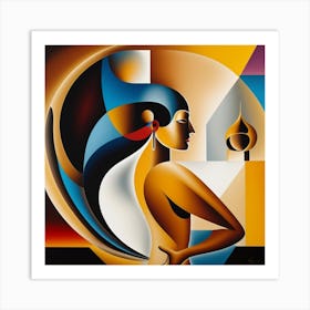 Egyptian Woman abstract Art Print