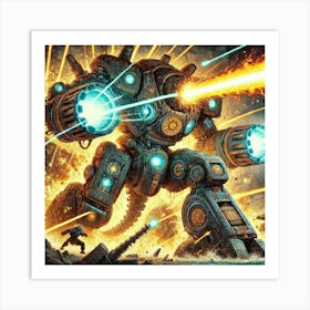 Tytan Iron Juggernaut Energy Blasts Art Print