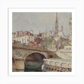 Paris Bridge Art Print