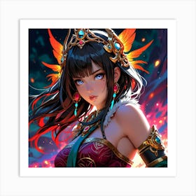 Default A Gracefully Fierce Anime Warrior Princess Her Intrica 2 (10) Art Print