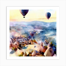 Watercolor Of Cappadocia 1 Art Print