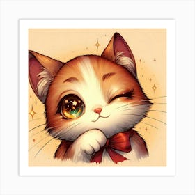 Creative Feline Cat Artwork 42 Art Print