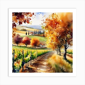 Autumn Vineyards 12 Art Print