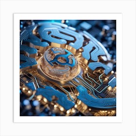 Computer Circuit Board Art Print