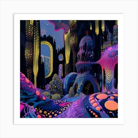 Psychedelic City 8 Art Print