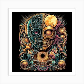 Psychedelic Skull 1 Art Print