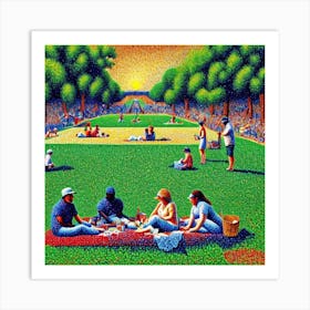 Picnic In The Park Art Print