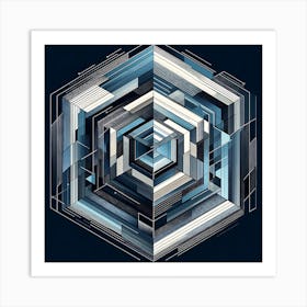 Geometric Hexagon Art Print