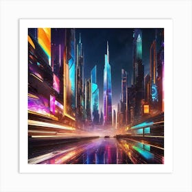 Futuristic City 153 Art Print