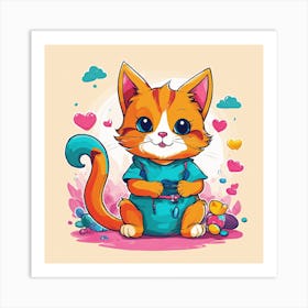 Cute Kitten Art Print