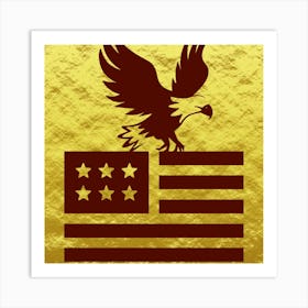 Eagle With Stars Art Print