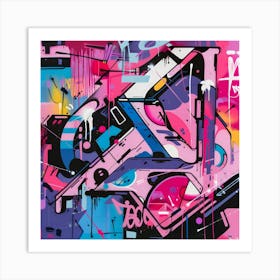 Red Palette, Graffiti, Street Art, Urban Hues Art Print