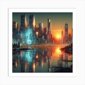 Futuristic Cityscape 18 Art Print