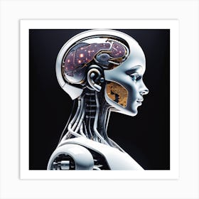 Portrait Of A Female Robot 8 Art Print