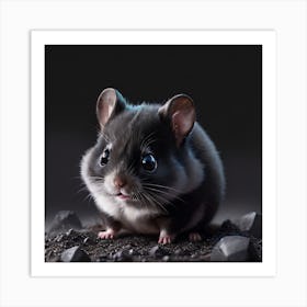 Black Hamster Art Print