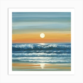 Waves On The Horizon Art Print Art Print Painti(2) Art Print