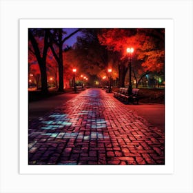 Twilight In The Park Art Print