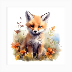 Fox In Autumn Art Print