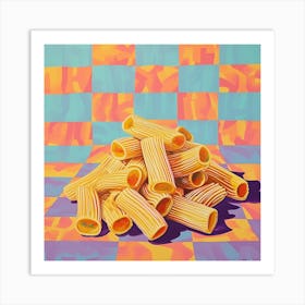 Rigatoni Pasta Checkerboard 1 Art Print