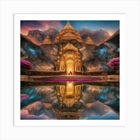 Reflection Of A Temple Art Print