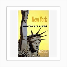 New York United Air Lines Art Print