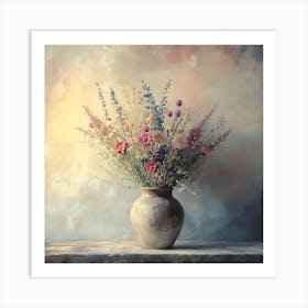 Wildflowers In A Vase 2 Art Print