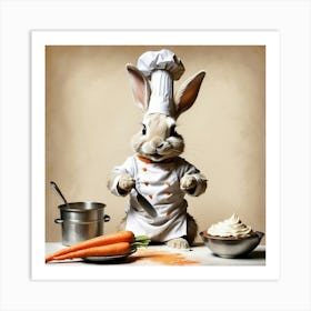 Chef Rabbit 4 Art Print