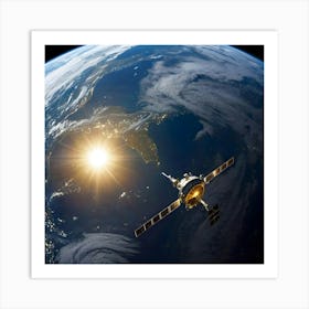 Satellite In Space 4 Art Print