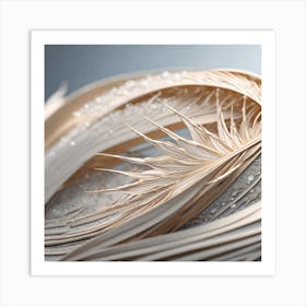 Feathers Of Paper Art Print